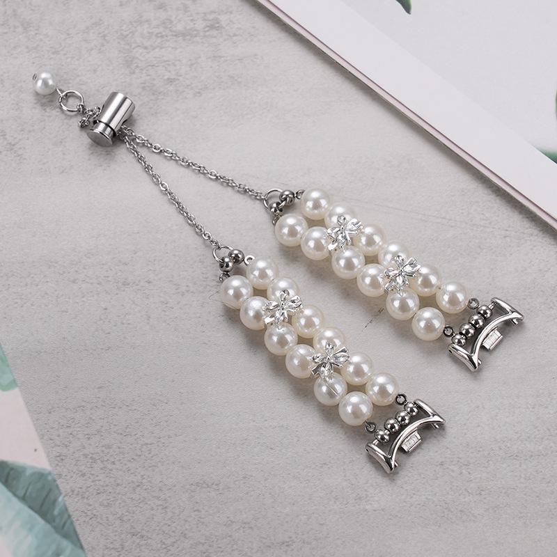 Compatible Silver White Diamond Style Chain Bracelet for Apple Watch Series 9 to 4