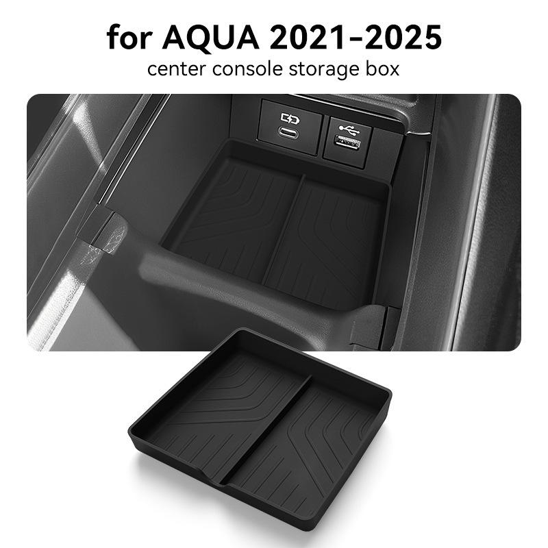 For 21-25 Toyota AQUA central control storage box silicone protective anti slip pad automotive supplies 21-25 AQUA