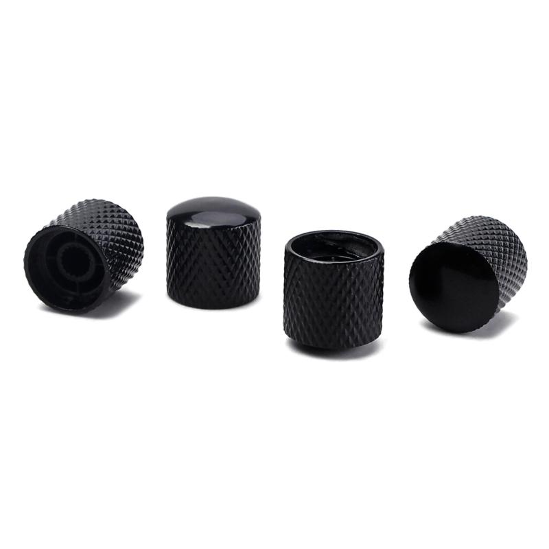 4Pcs Guitar Knobs Tops Hat Knobs Guitar Speed Control Knobs Metal Volume Tone Control Knobs Fits 6mm/0.24" Rotary Shaft