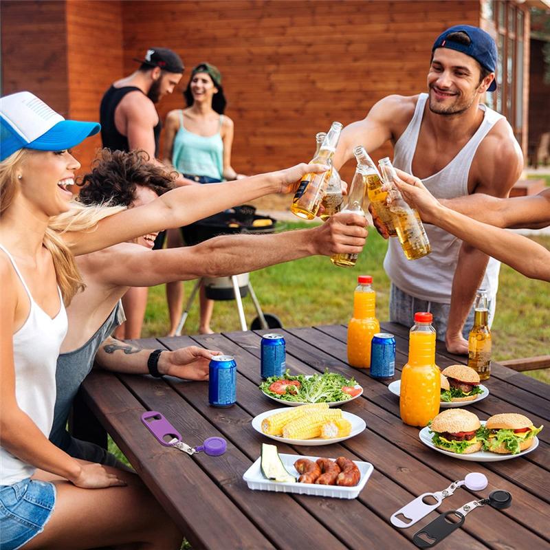 ABBP-Versatile Flat Bottle Opener With Retractable Function For Home And Restaurant Bartenders, Ideal For Anniversaries