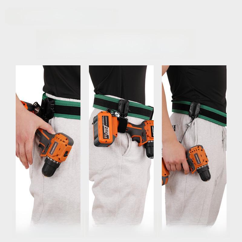 Green Forest Waterproof Tool Belt - Plumber's Portable Multifunctional Waist Bag for Construction and Maintenance
