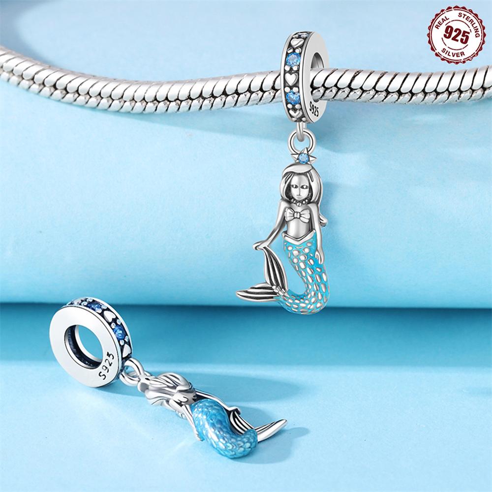 Orginal Copper Sea Shell Turtle Mermaid Charm Bead Charms Compatible With Bracelets Accessories Women Jewellery Making Fine Jewellery Gift