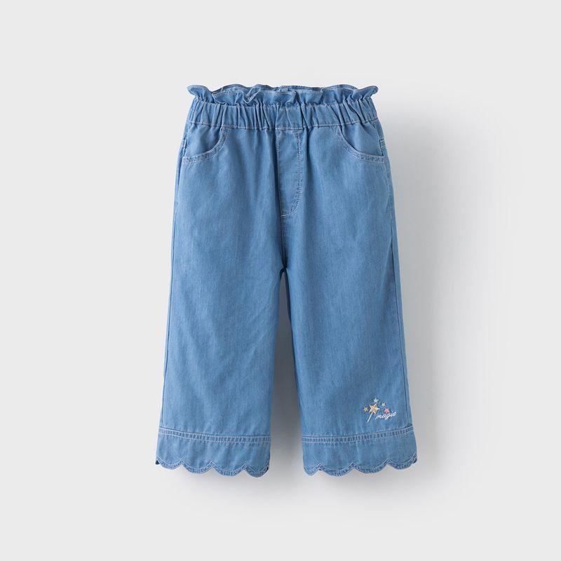 David Bella Children s Cool Pants 2026 Girls  Jeans New Sun-Protective Cropped Pants Summer Children s Clothing Denim Blue [Ready in Stock] 110