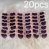 20pcs Heart-Shaped Fashion Glasses Perfect for Weddings Birthdays Honeymoon Graduation Gifts and Special Occasions