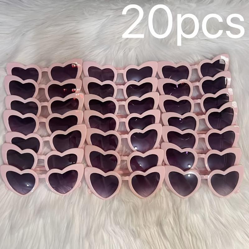 20pcs Heart-Shaped Fashion Glasses Perfect for Weddings Birthdays Honeymoon Graduation Gifts and Special Occasions