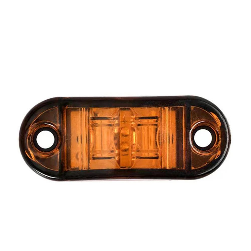 

12 В-24 В Боковой габаритный фонарь для прицепа, предупреждающие огни, 2 светодиодных боковых габаритных фонаря, маркер для каравана жёлтый