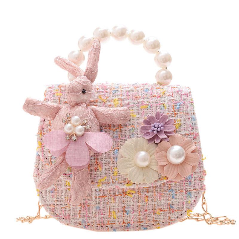 Adorable Mini Childrens Pearl Handbag Stylish Crossbody Bag For Girls