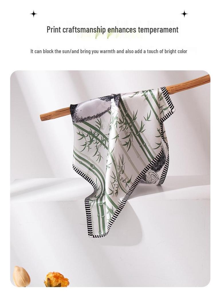 Autumn Red Panda Print Scarf: Cute Decorative Neck Warmer & Sunshade