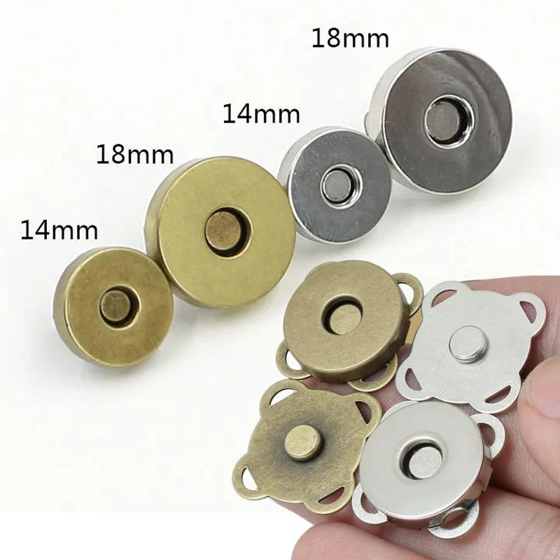 20set Bag Magnetic Snaps Buttons 14/18mm Plum Magnet Closure Buckle Purse Clothes Handbag Wallet DIY Accessories Jewelry Finding