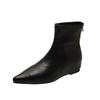 Fashion Women's Ankle Boots Flats Pointed Toe Fashion Shoes Designer Dress Woman Short Botas 2025 Winter New Sexy Chelsea Boots De Mujer