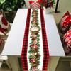 Christmas Table Runner Linen Holiday Decor Creative Halloween Thanksgiving Tablecloth Festive Atmosphere