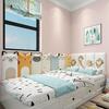 3D Cartoon Soft Pack Bedhead: Anti-Collision, Self-Adhesive Insulated Wall Sticker for Kids' Rooms.