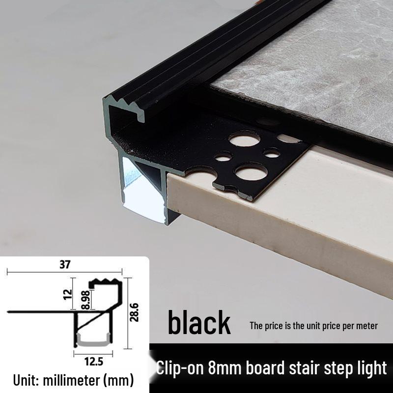 Aluminum Alloy Stair Tread Light with Anti-Slip Metal Finishing Step Light