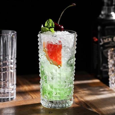 315ml/350ml Glass Cups Household Wine Glasses Coffee Mugs Kitchen Transparent Drinking Glasses Creative Water Cup New Year Gifts