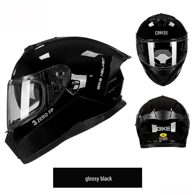 Unisex Double Lens Full Face Motorcycle Helmet with Large Tail Wing