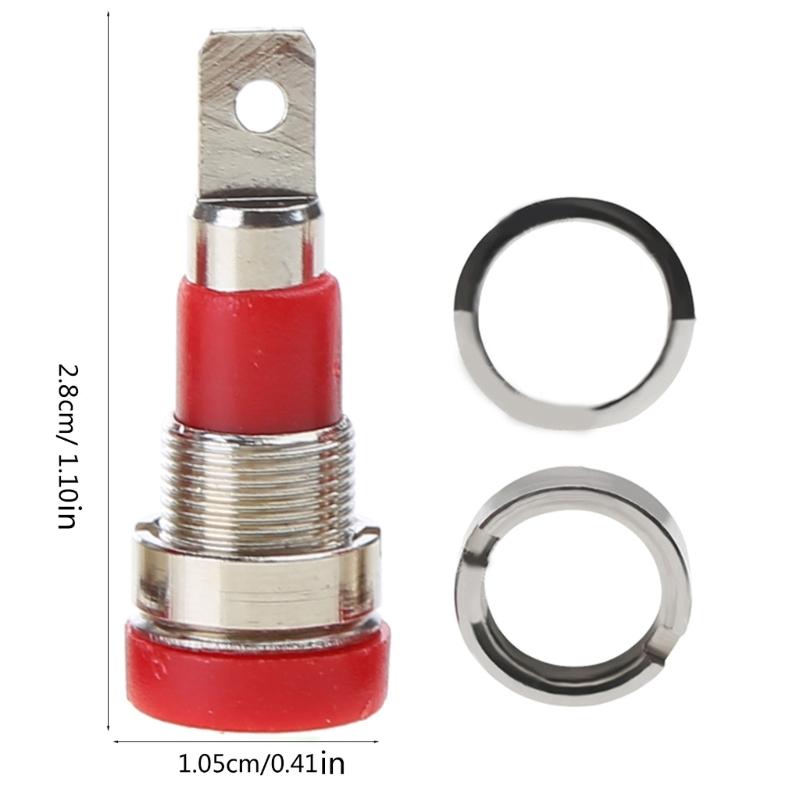 4mm Banana Jack Socket Female Adapter Panel Mount Binding Post M4x28 for Satellites Center Speakers to AVreceivers