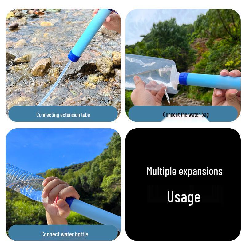Portable Outdoor Water Purification Straw for Single-Person Use – Emergency Filtration & Sterilization Ideal for Camping