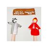 Lot de marionnettes à main - COLORBABY - 4 pièces - 25 cm - Petit Chaperon rouge - Tissus doux - Détails brodés