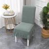 Skirt Dining Chair Cover Jacquard Elastic Soft Seat Cover Anti-dirty Stool Slipcover Suitable for Kit Pet Room Living Home Decor