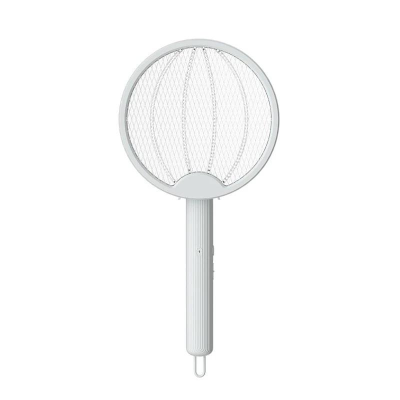 Raqueta eléctrica recargable para matar mosquitos 2 en 1 plegable para el hogar