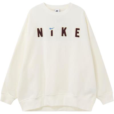 Letter Round Neck Loose Casual Sweatshirt Women Sweatshirt Beige FV4012-133