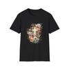 Floral Cross T-Shirt, Bohemian Style Tee, Faith-Based Apparel, Christian Gift,