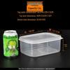 ZISIZ Rectangular Plastic Food Storage Container