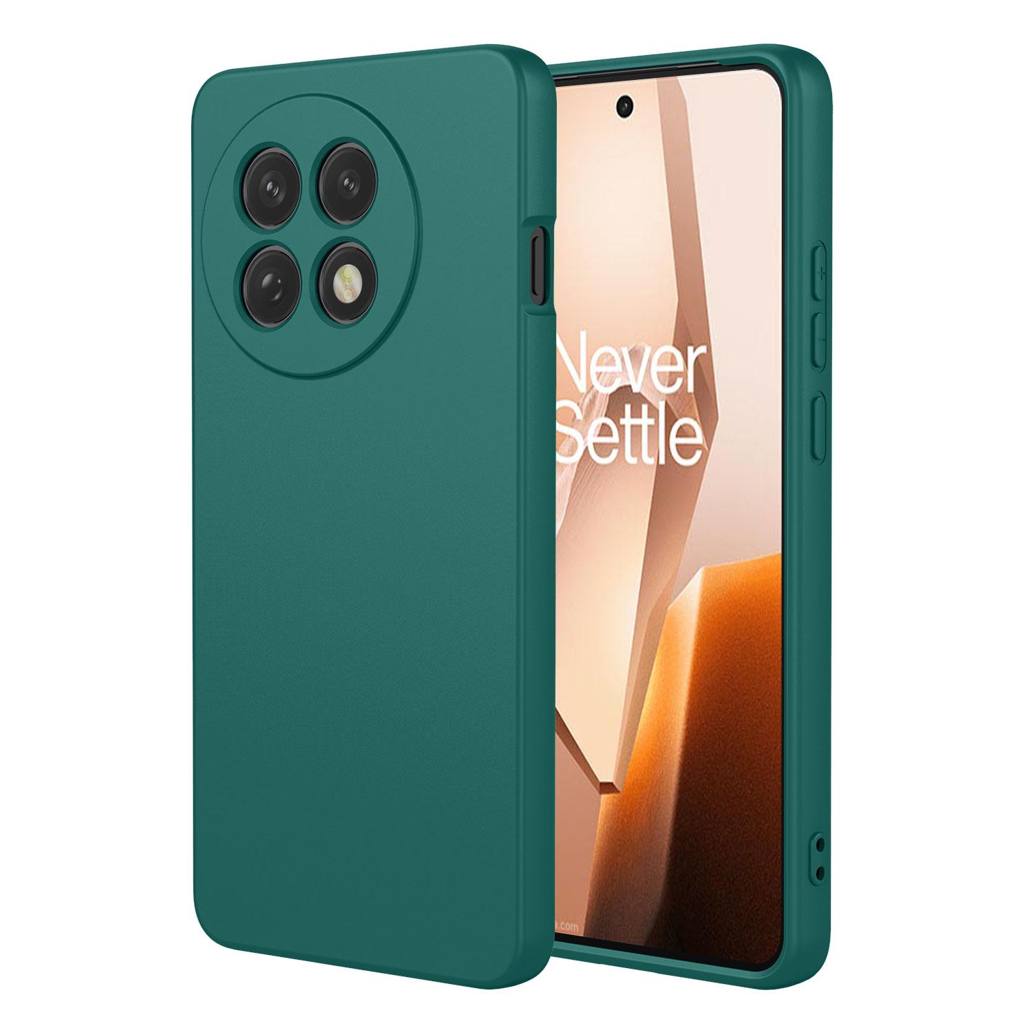 

For OnePlus 13R 5G Case Soft TPU Shockproof Protective Phone Cover Blackish Green