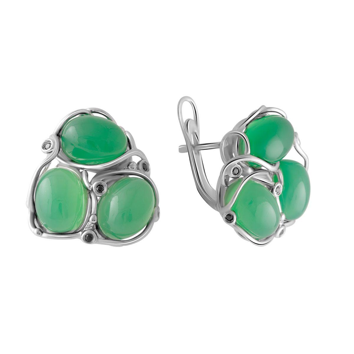 

Срібні сережки з котячим оком (2063780)