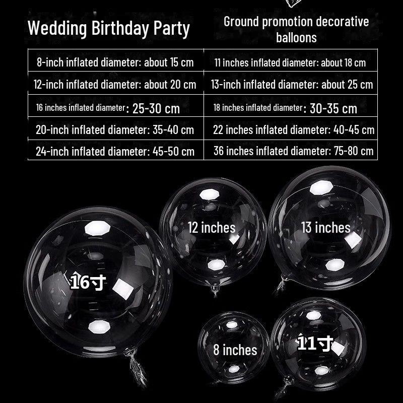 "BOBO Balls 50-Pack: Clear 18, 20, 24-Inch Balloons for Weddings & Parties"