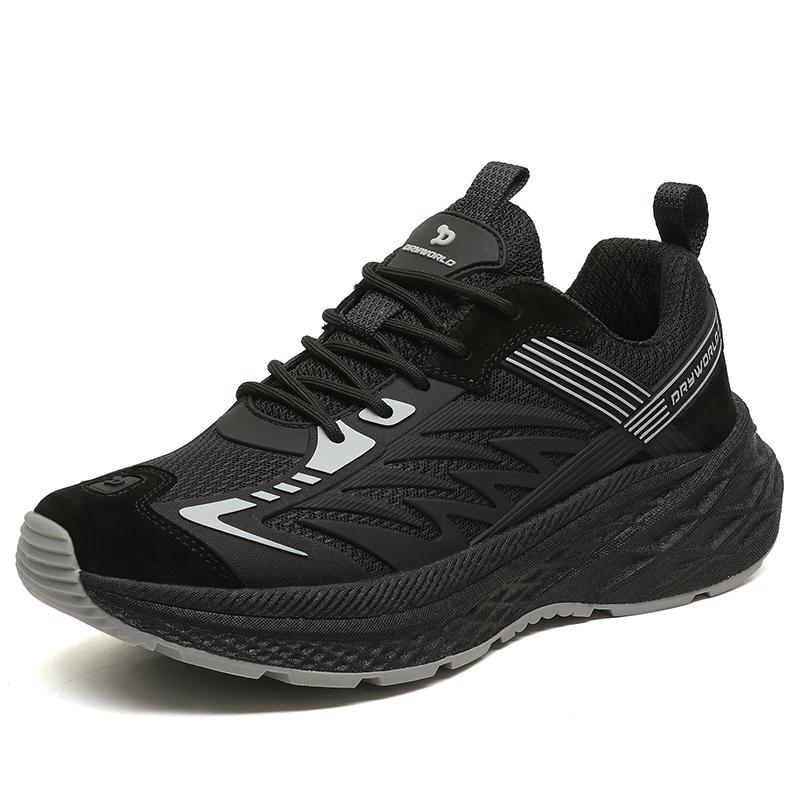 

New Man Neutral Hiking Shoes Lightweight Breathable Hiking Shoes Comfortable Daily Couple Style Fashionable Running Shoes 44 чёрный
