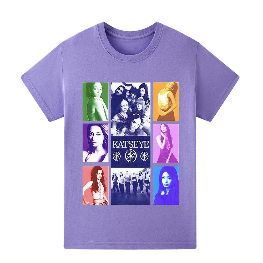 Unique Costume A1315 Kinderen Meisjes KATSEYE Print Korte Mouwen T-shirt 120cm