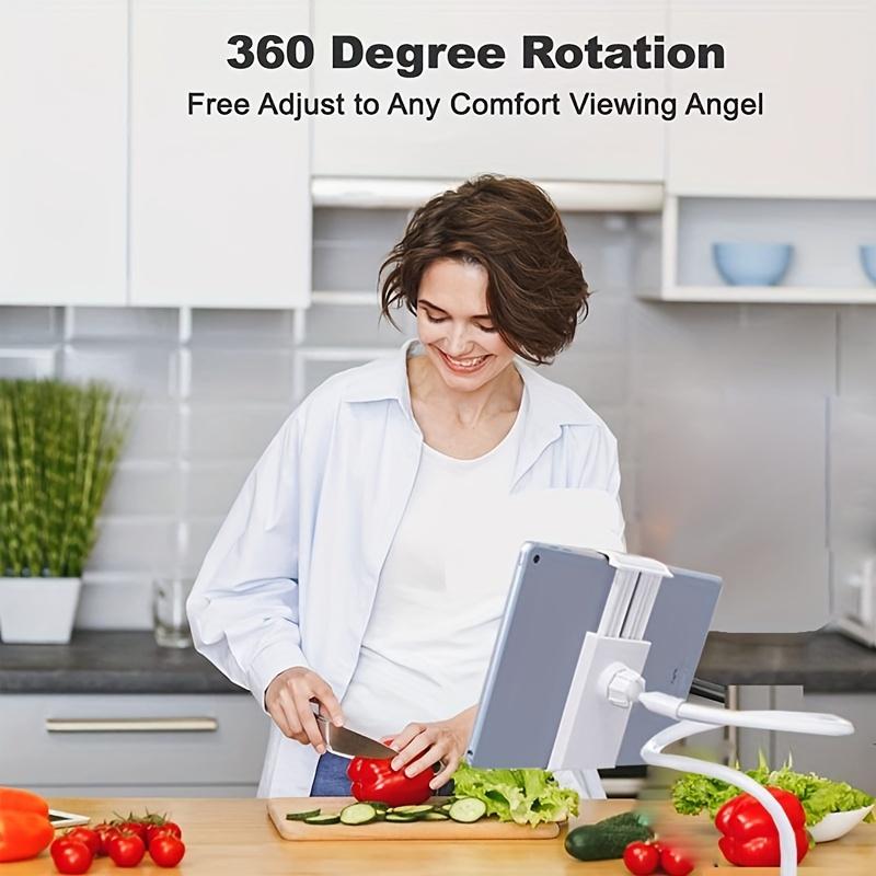 Adjustable Zinc Alloy Tablet Mount Stand - Universal 360° Rotating Holder for Mobile Phones and Tablets Up To 32.77cm,