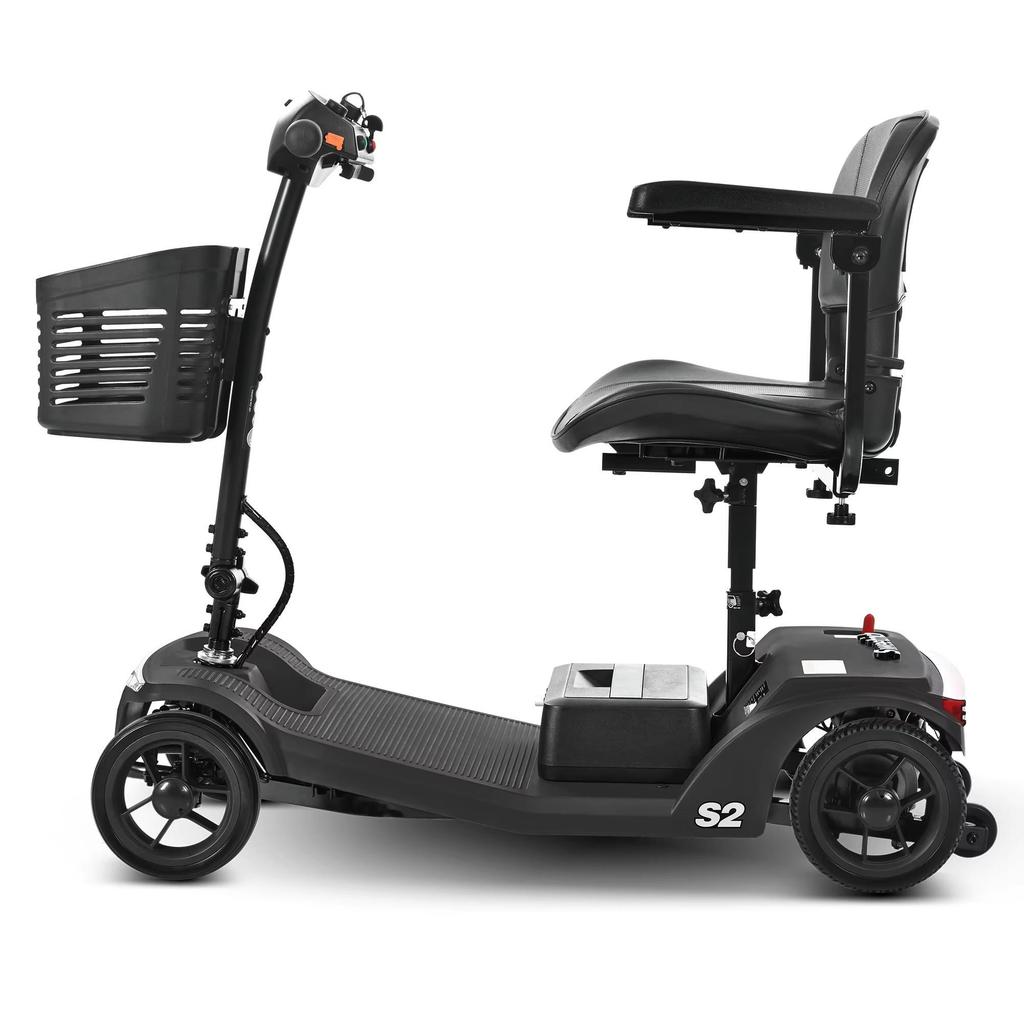 Sweetrich S2 250W 24V 12Ah Batterie Amovible Pneu 7.5 * 2.0 Scooter Électrique à Quatre Roues pour Personnes Âgées Équipé d'un Siège Pivotant Capacité de Charge 136kg