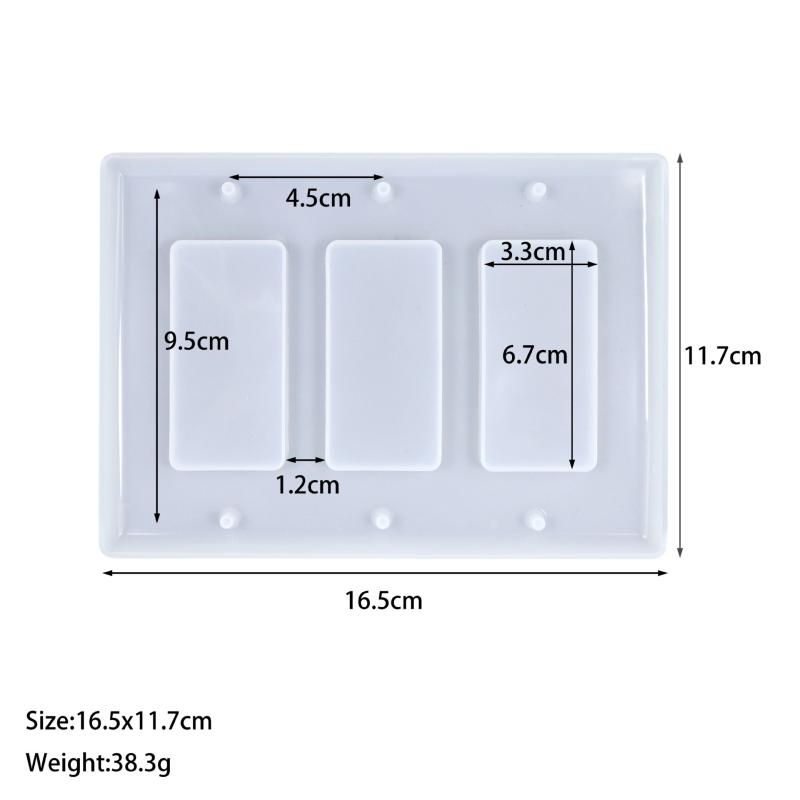 6pcs Switch Socket Silicone Resin Mold Suitable For Irregularly Shaped Handicrafts and Home Decoration of Light Switches