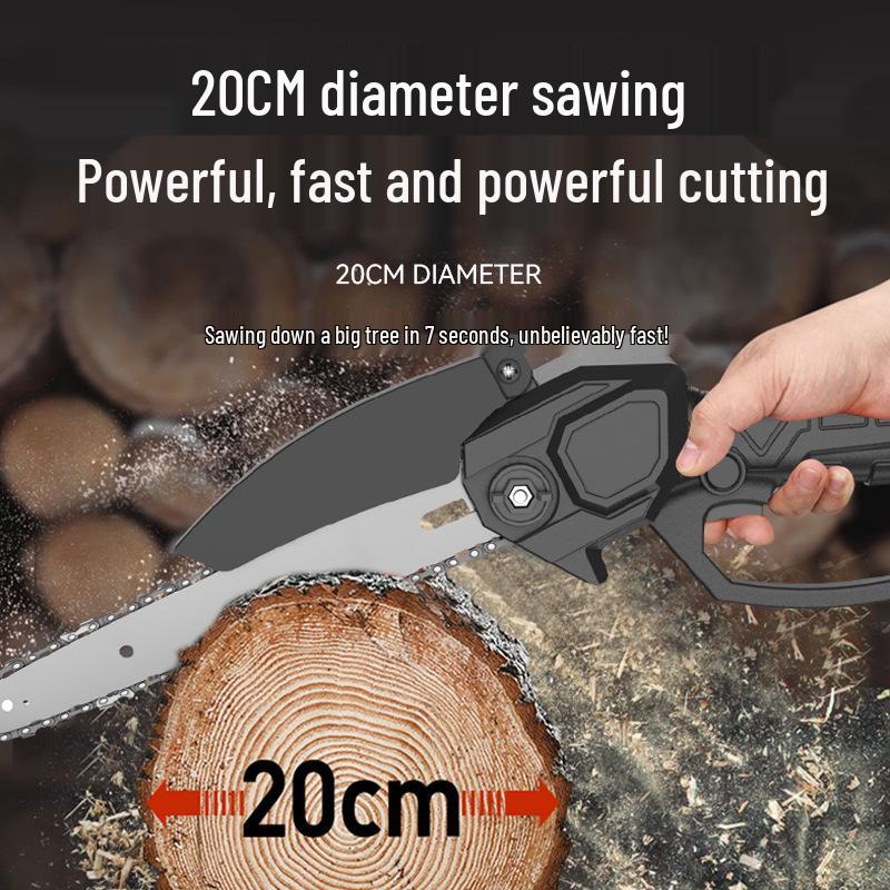 Rechargeable Mini Electric Chainsaw for Outdoor Logging and Garden Pruning