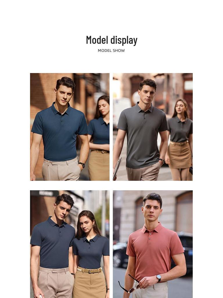 President Waffle IJszijde Poloshirt: Werkkleding met korte mouwen en omgeslagen kraag met aangepast logo