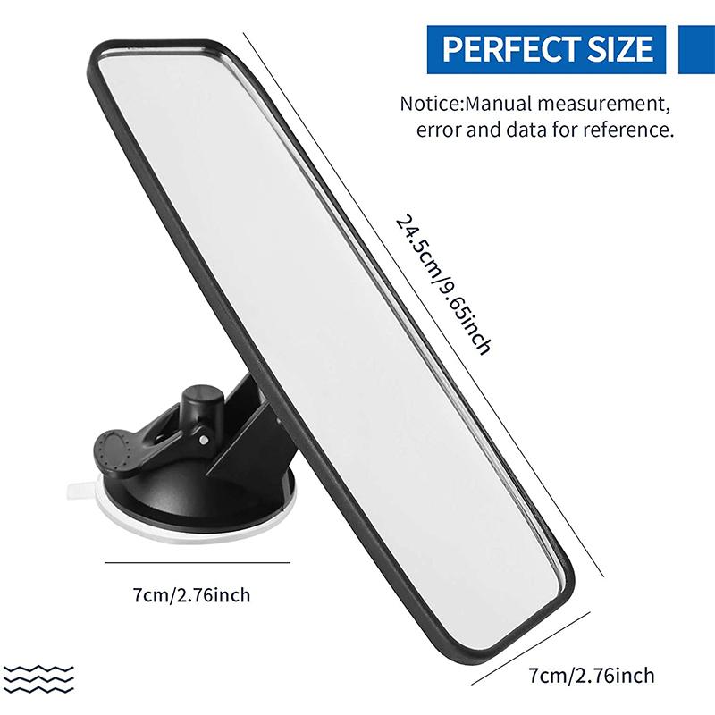360° Rotation Adjustable Car Rear View Mirror With Suction Cup Wide-angle Car Rearview Mirror Auto Interior Accessories