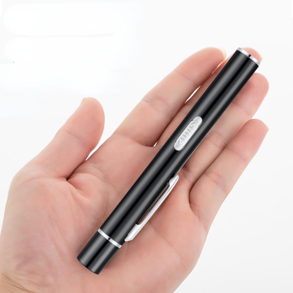 2 in 1 Nursing Flashlight USB Rechargeable Medical Handy Pen Light LED Torch Lamp with Stainless Steel Clip Pocket