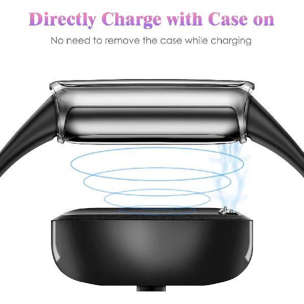 Fintie 4 Pack Screen Protector Case Compatible with Fitbit Luxe, Soft TPU Full Protective Screen Cover Saver Bumper, 2 Black, 2 Clear