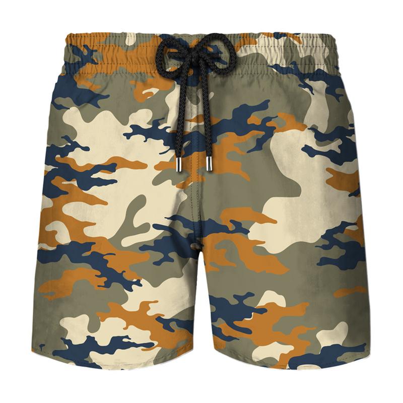 Fashion Men's Camouflage 3D Printing Short Pants Casual Swim Trunks Summer Short Beachwear Male Beach Shorts Surfboard Quick Dry