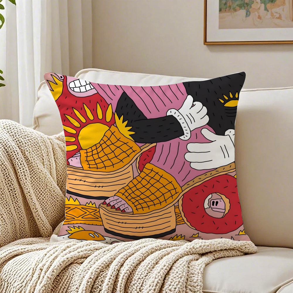 Fantasy And Creative Shoes illustration Cushion Cover Pillowcase Antidustmite living Room Sofa Decor Cushion Room