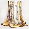 Women's silk square scarf for head covering, satin facings for women's shawls, Foulard for women's large headscarves, Pashmina