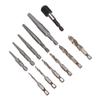 11Pcs Screw Extractor Set Kit with Tap Extension Bar Adapter 1 4in Hex Shank Storage Box