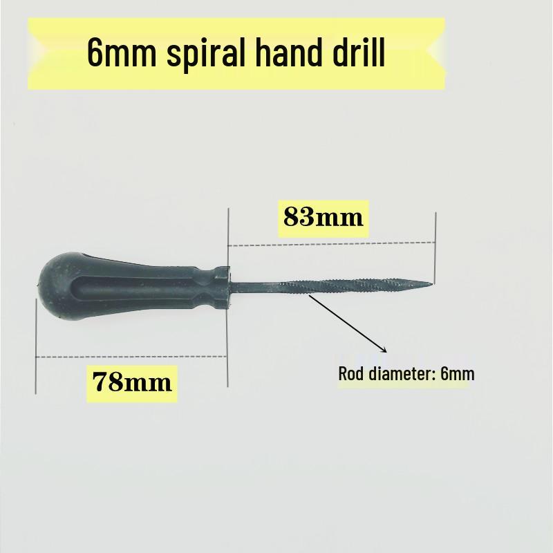 Mushroom Nail Tire Repair Tool: Hand Awl, Drill, Reamer, Vacuum, 4.5-6mm Glue Applicator.