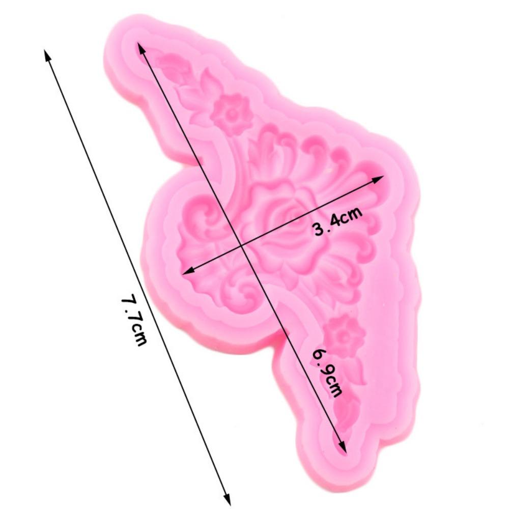Moule en silicone en relief de fleurs pour décoration de gâteaux, bordures de gâteaux, moules à fondant, outils de décoration de gâteaux, moules à pâte à modeler au chocolat et à la pâte polymère