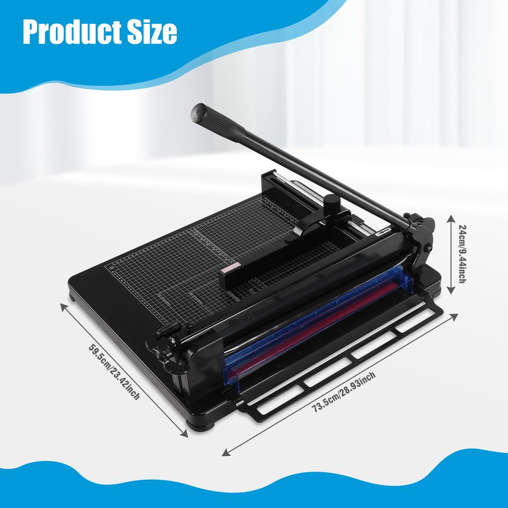 17inch Heavy Duty Paper Cutter with Double Safety Protection 400 Sheets Capacity for Classroom Crafting Cardstock Art Projects