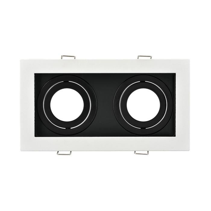Support 2x Beta R5 Rectangular White/black Spots MR16 GU10/GU5.3