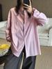 Louvre Early Spring Korean Style Lapel Drawstring Long Sleeve Loose Shirt for Women