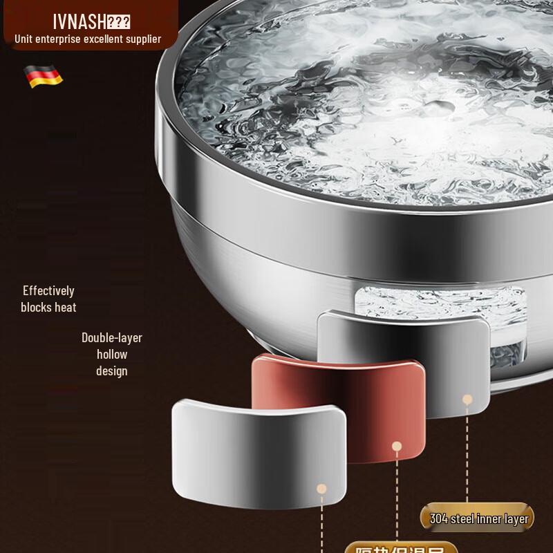 Venus 304 Stainless Steel Double-Layer Insulated Bowl